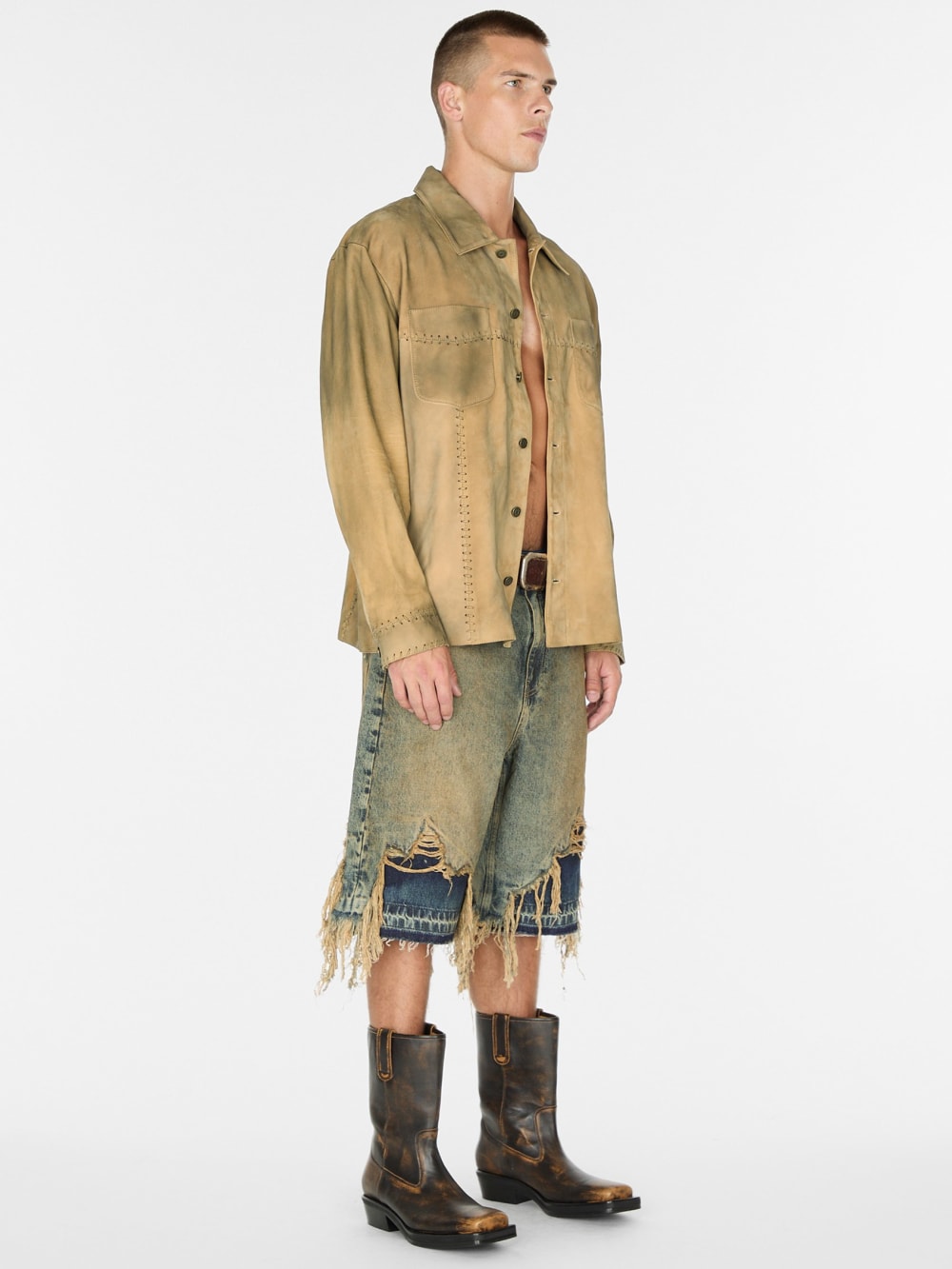 washed suede shirt - Guess
