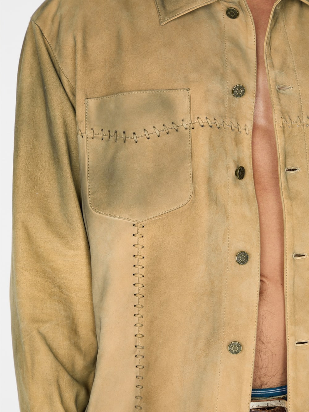 washed suede shirt - Guess
