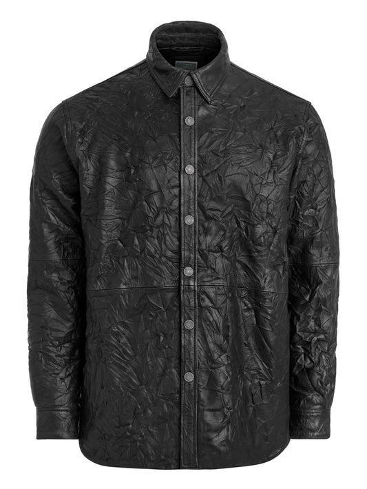 crinkle leather shirt - Guess