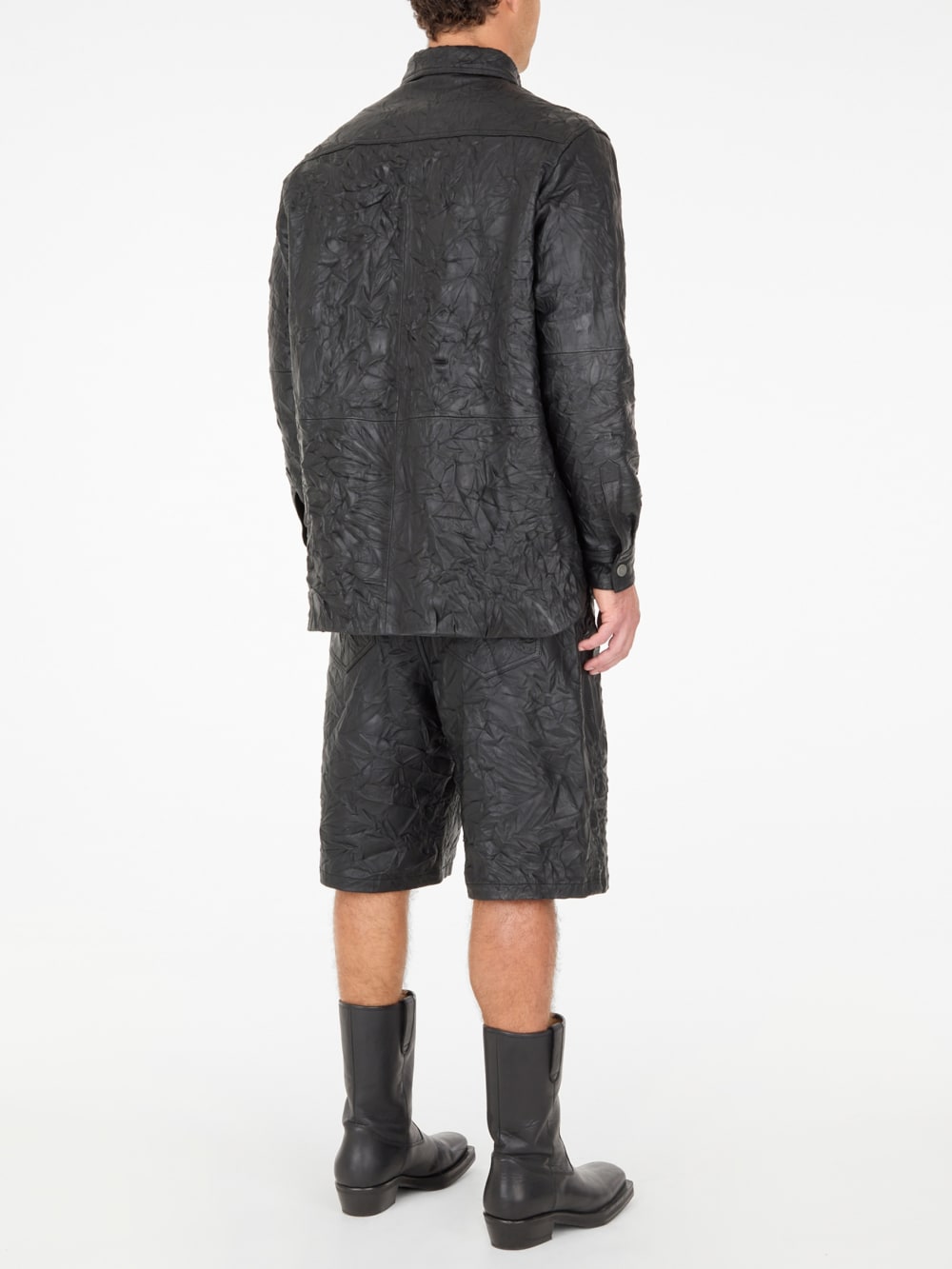 crinkle leather shirt - Guess