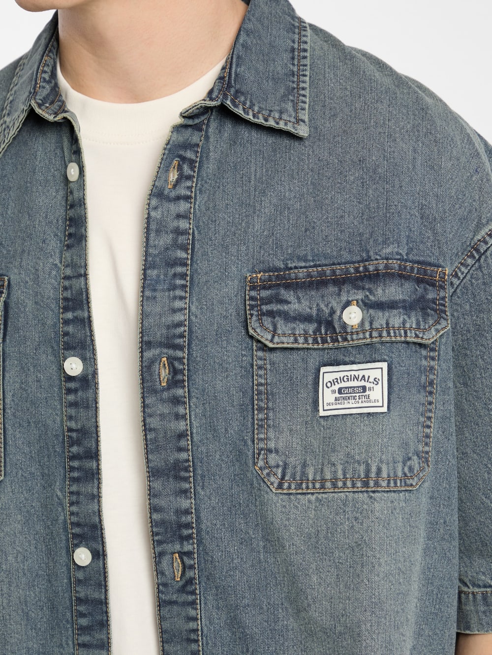 GUESS Originals Boxy Denim Shirt - Guess