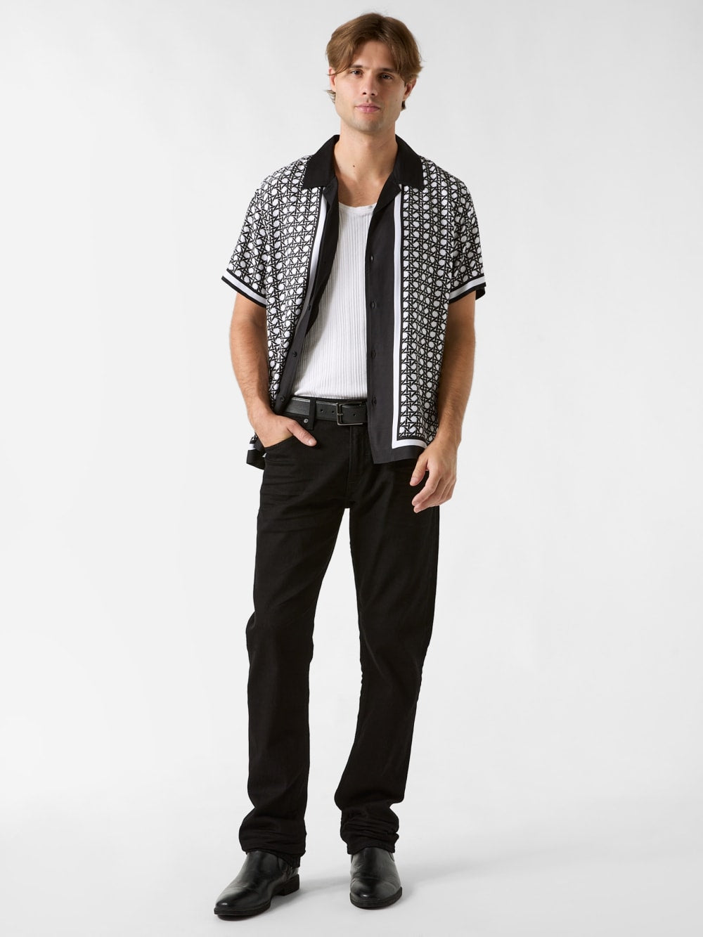Basketweave Border Shirt - Guess