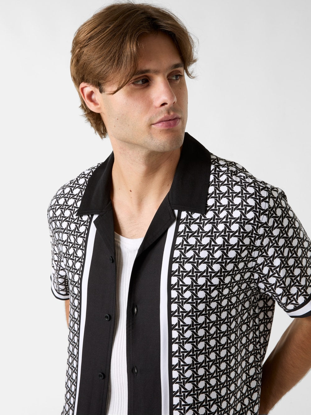 Basketweave Border Shirt - Guess