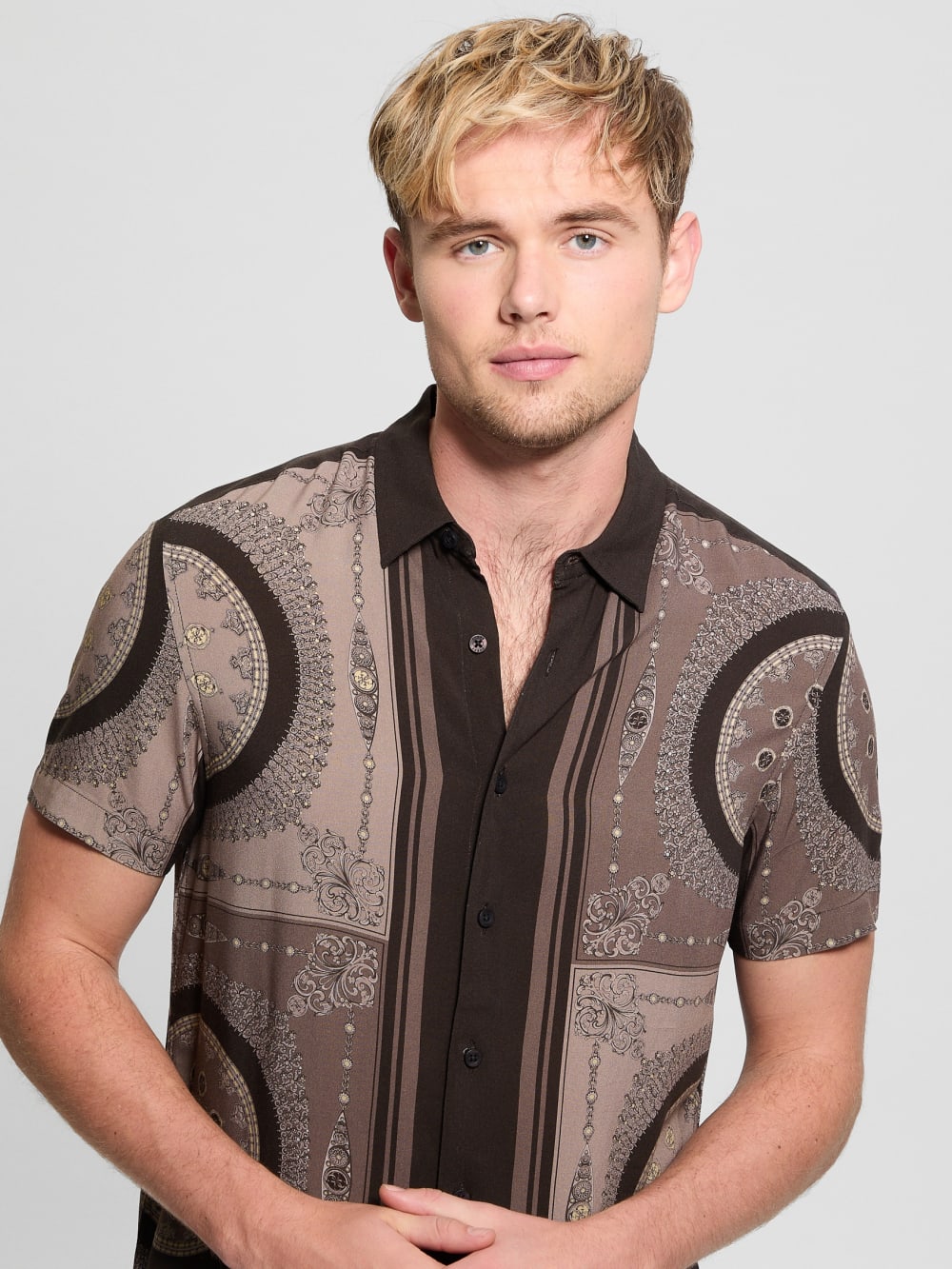 Eco Rayon Medallion Shirt - Guess