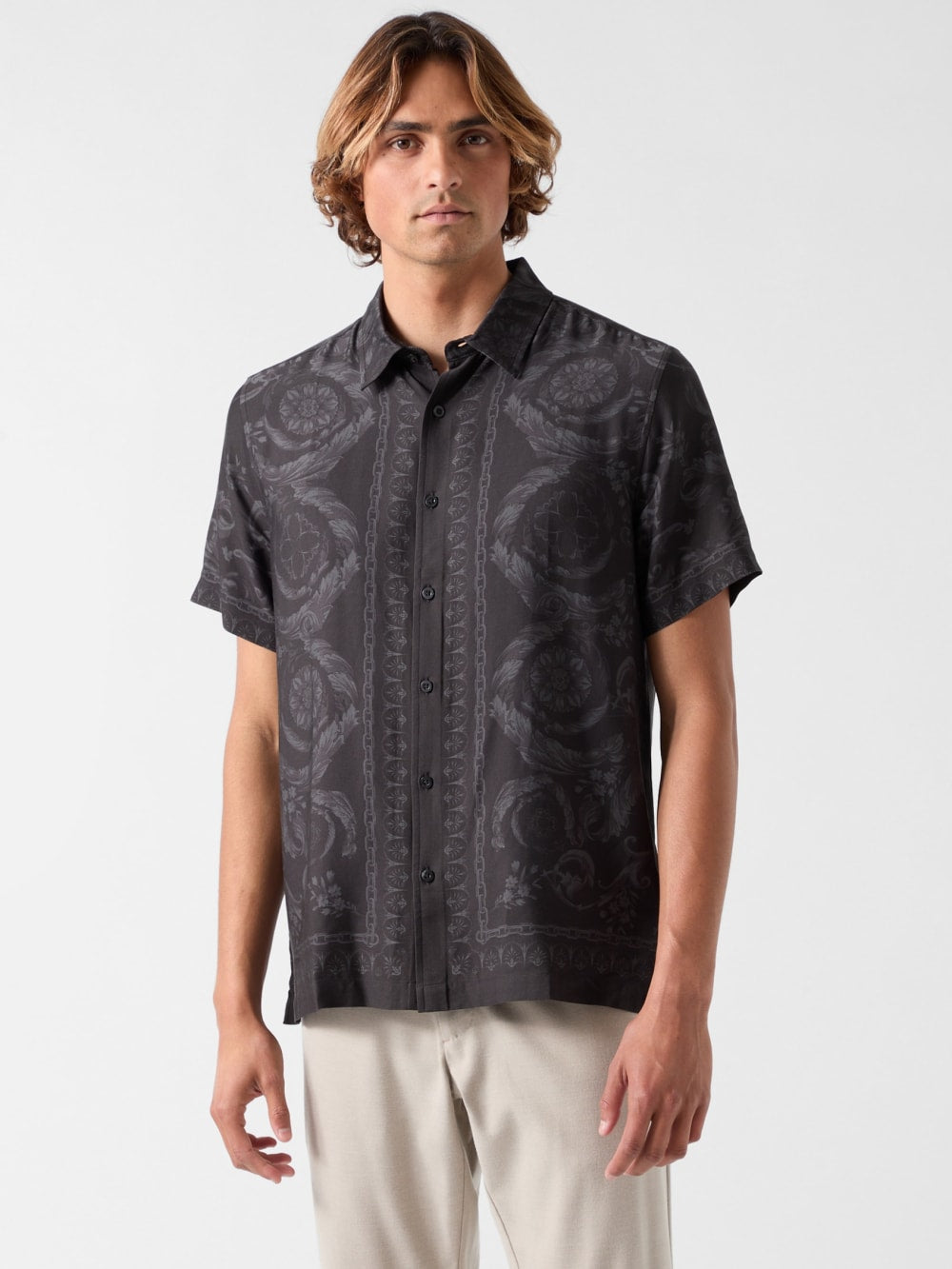 Baroque Border Print Shirt - Guess