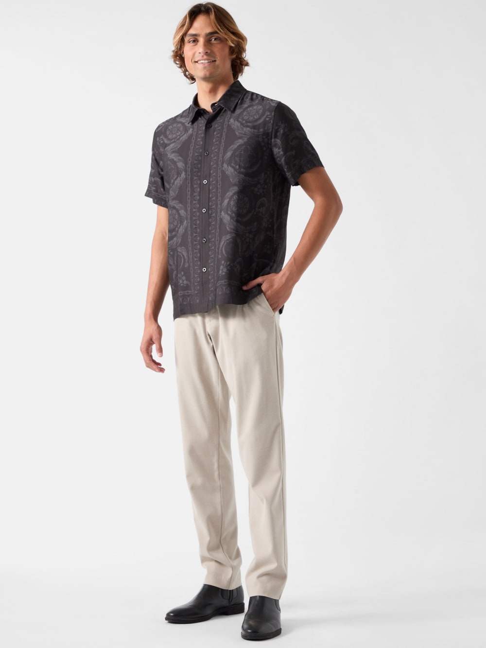Baroque Border Print Shirt - Guess