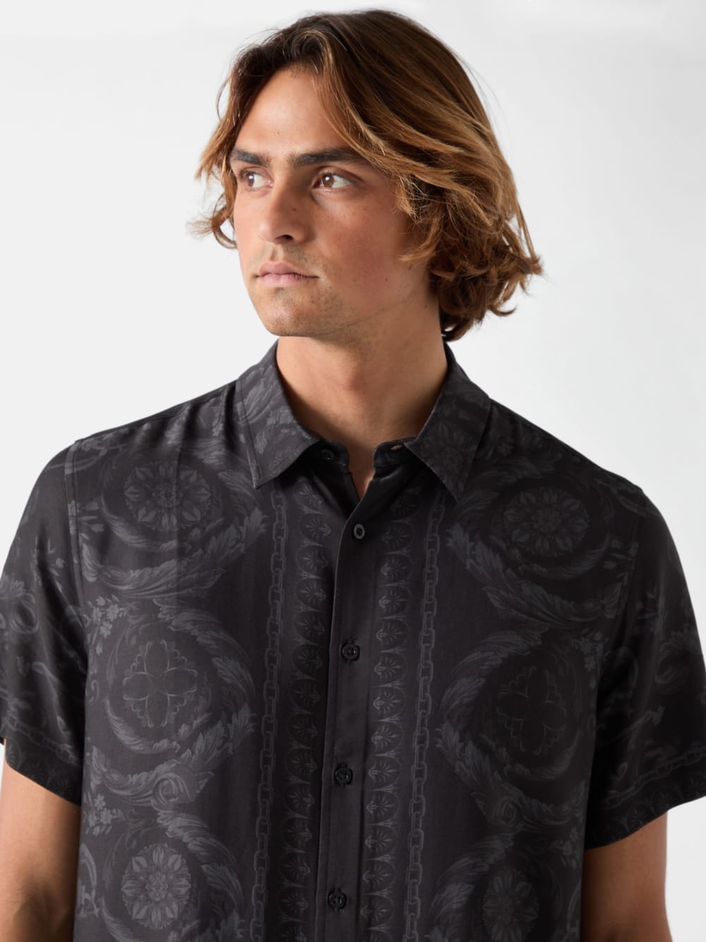 Baroque Border Print Shirt - Guess