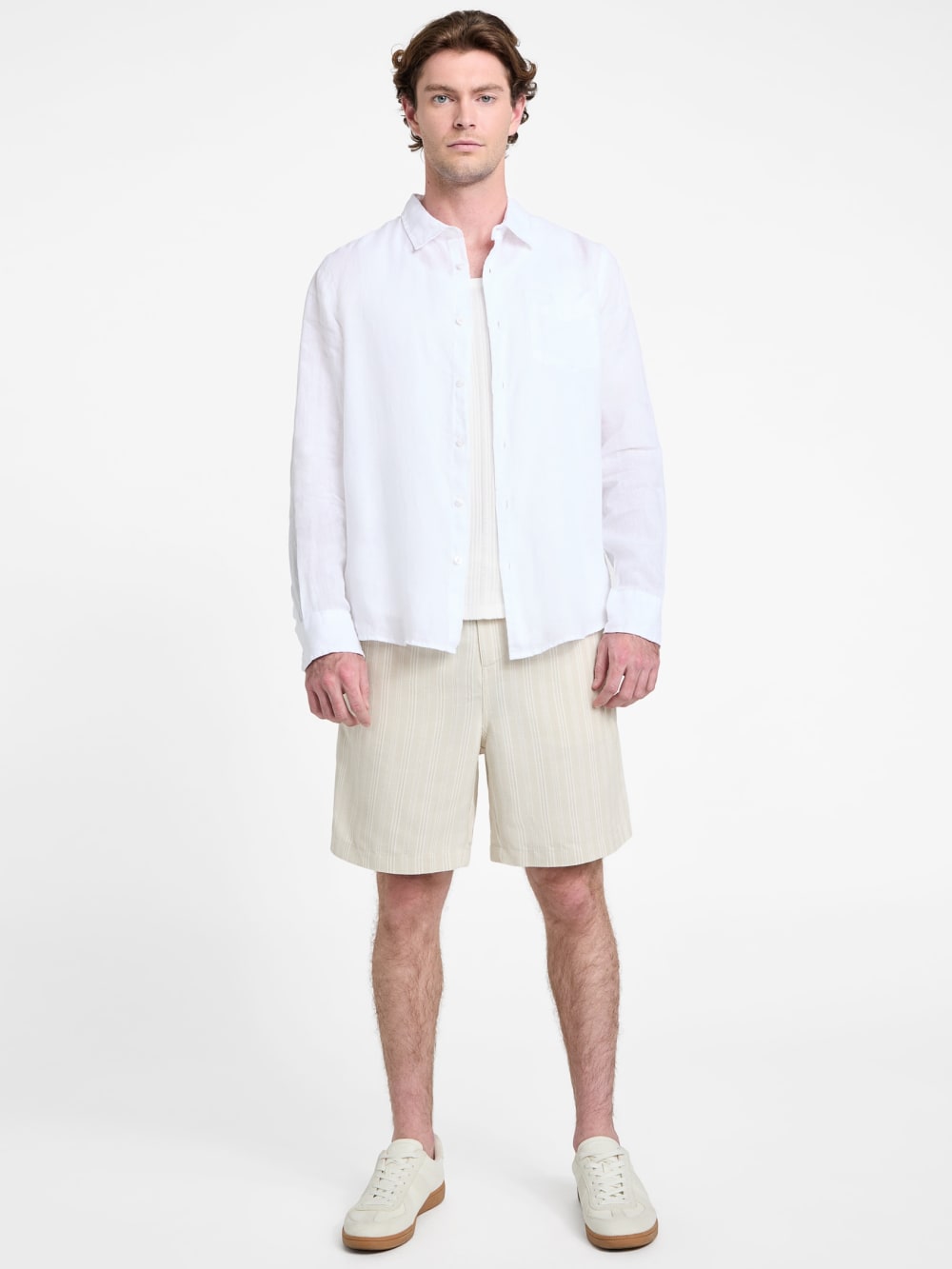 Eco Napa Linen-Blend Shirt - Guess