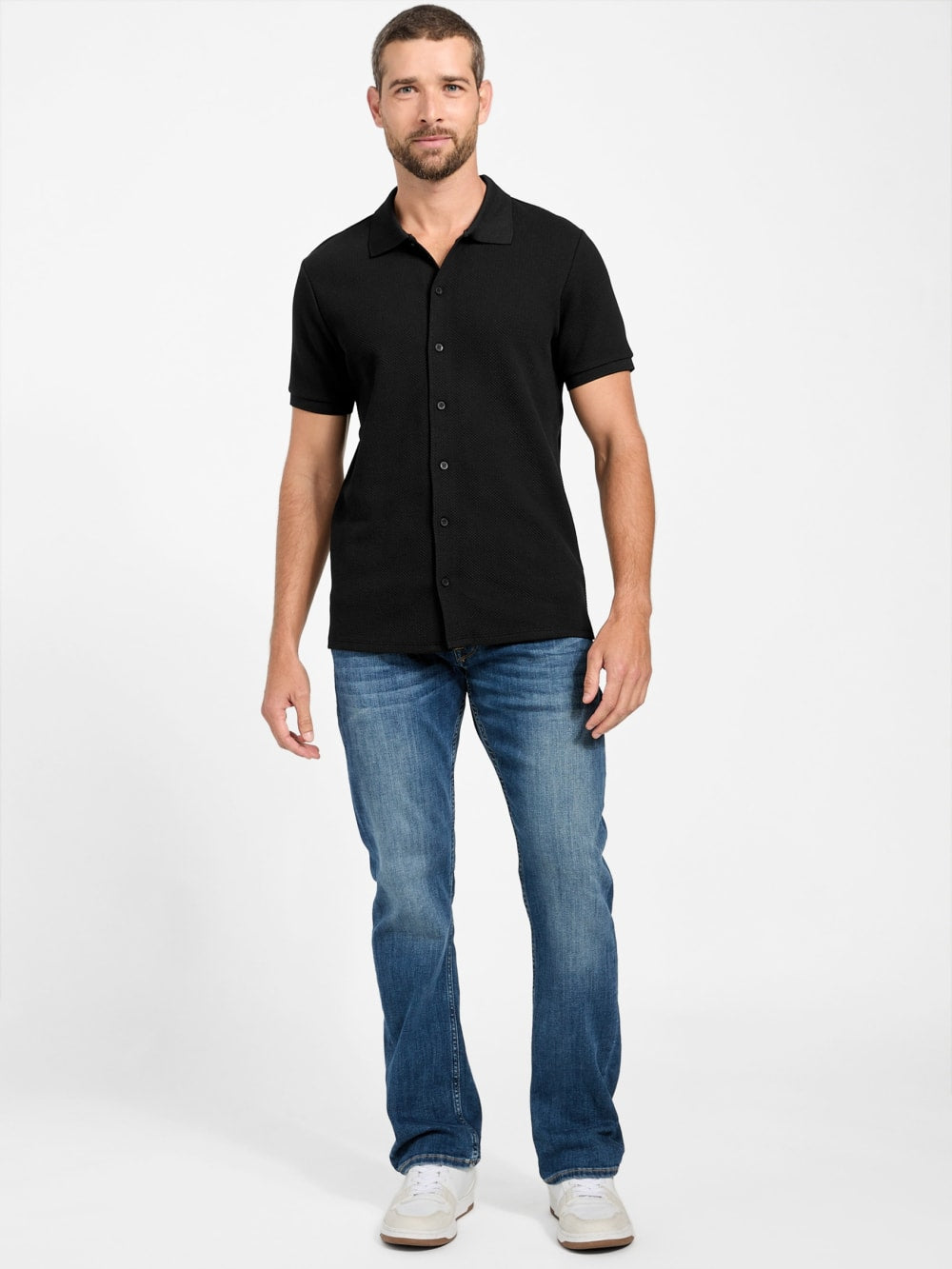 Eco Aaron Textured Shirt - Guess