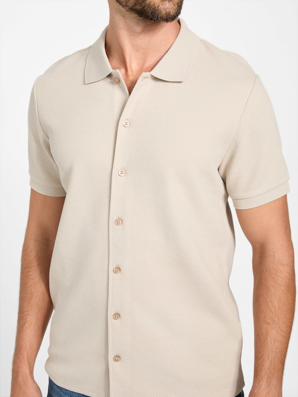 Eco Aaron Textured Shirt - Guess