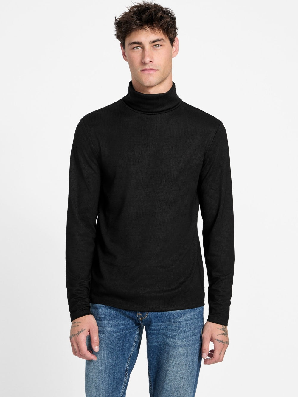 Eco Viscose-Blend Ribbed Shirt - Guess