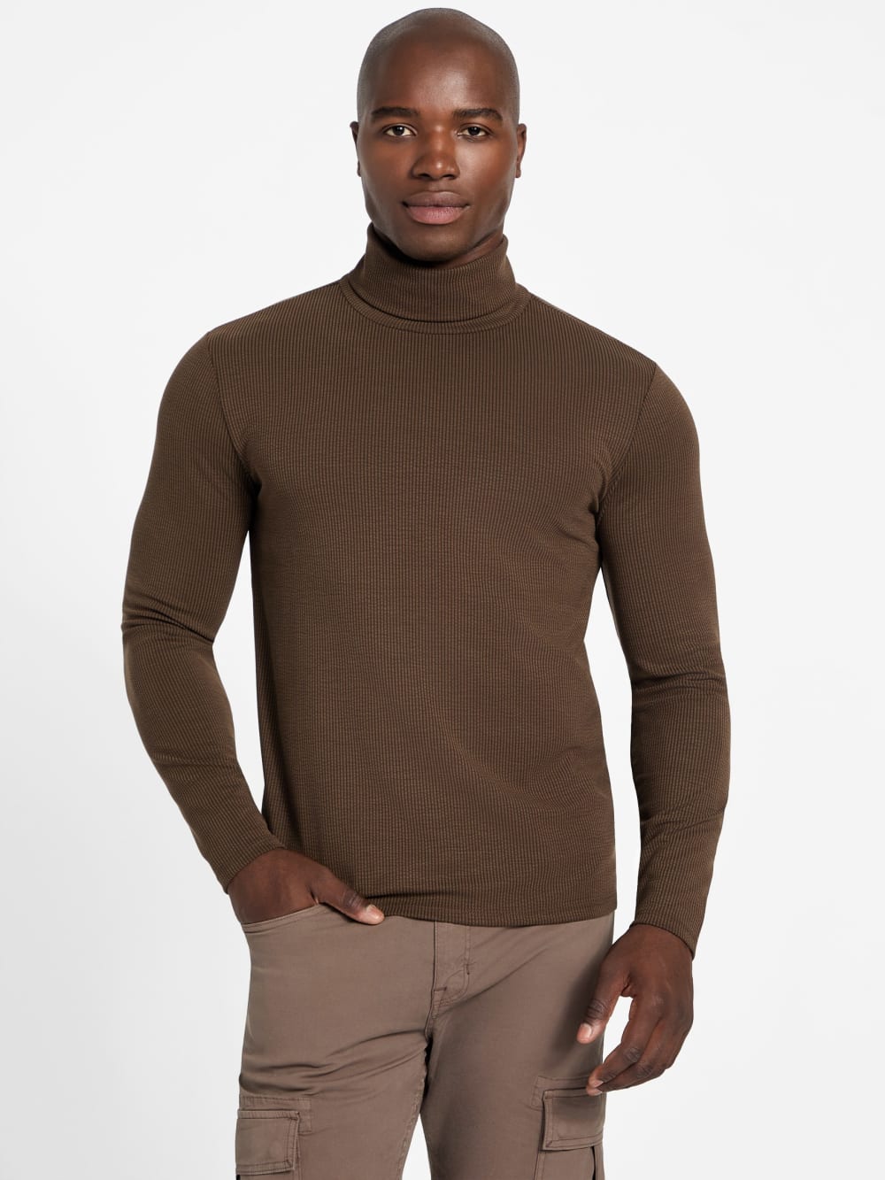 Eco Viscose-Blend Ribbed Shirt - Guess