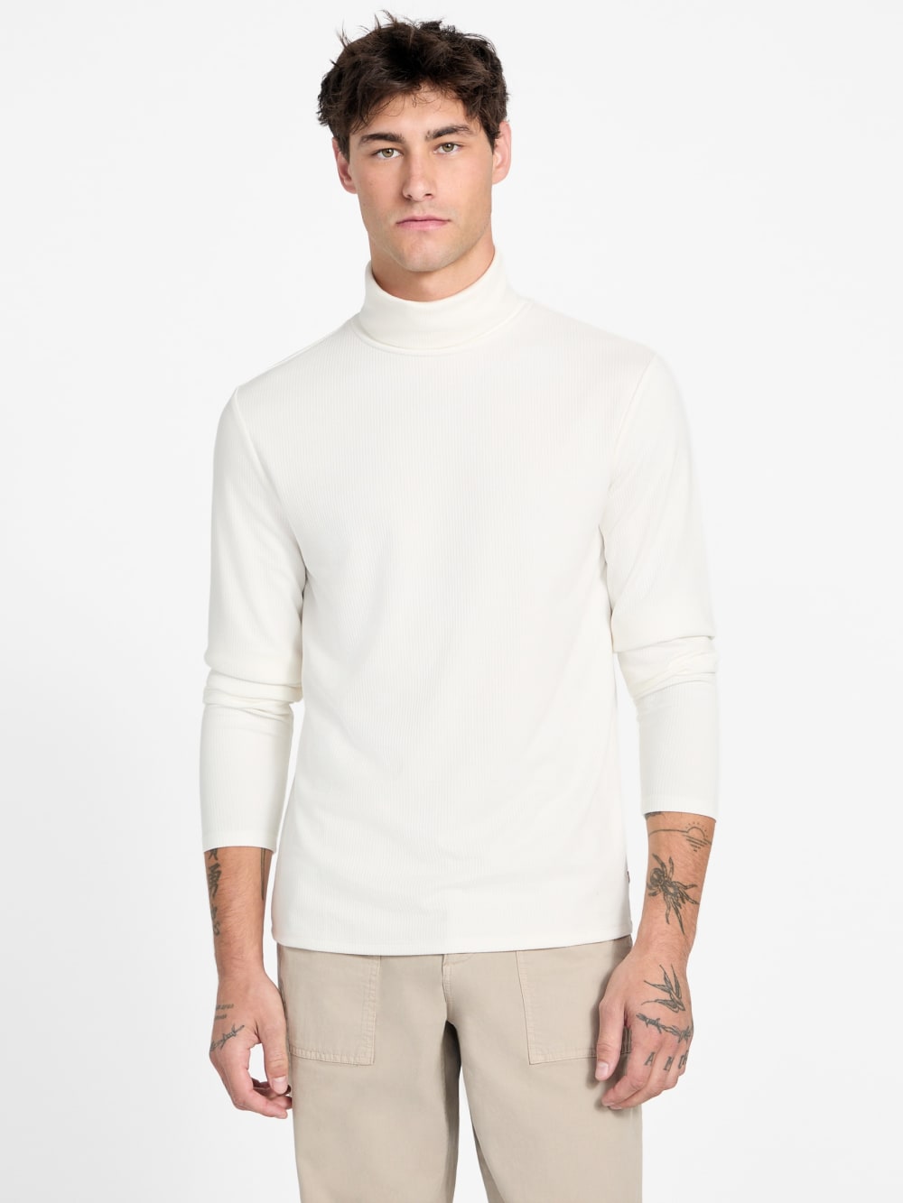 Eco Viscose-Blend Ribbed Shirt - Guess