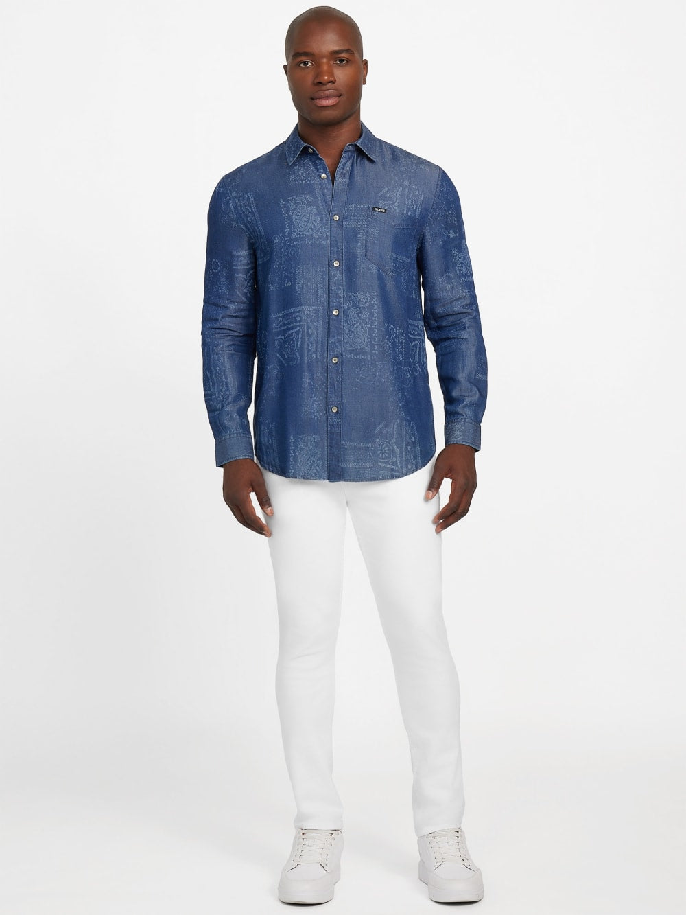 Eco Printed Bandana Twill Overshirt - Guess