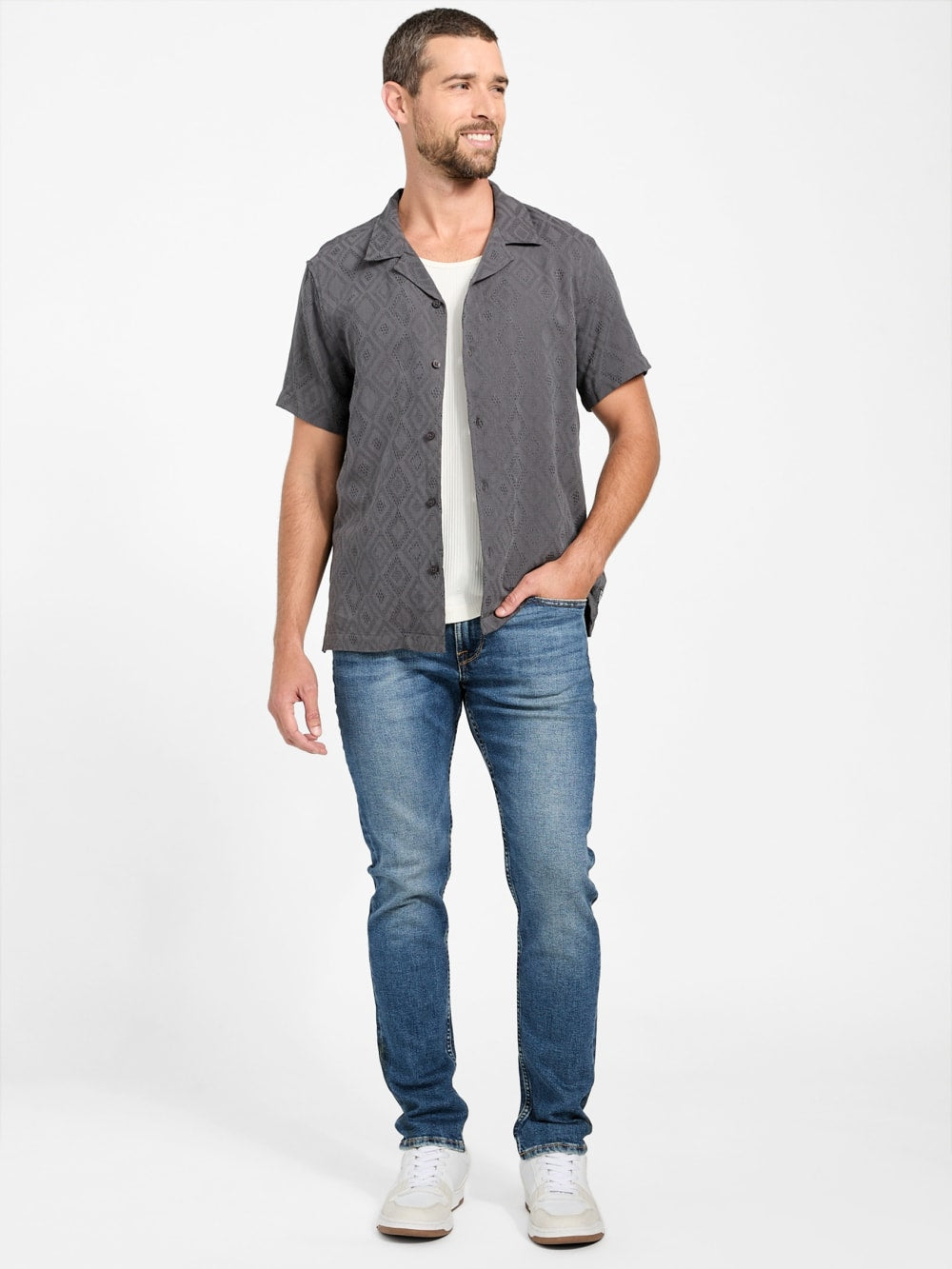 Eco Diamond Jacquard Shirt - Guess
