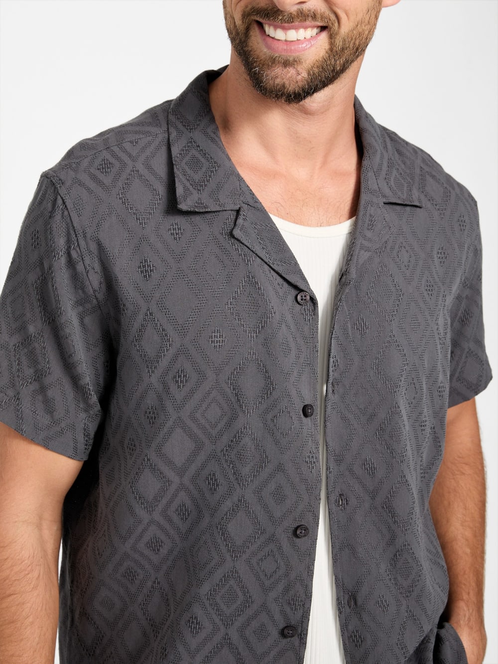 Eco Diamond Jacquard Shirt - Guess