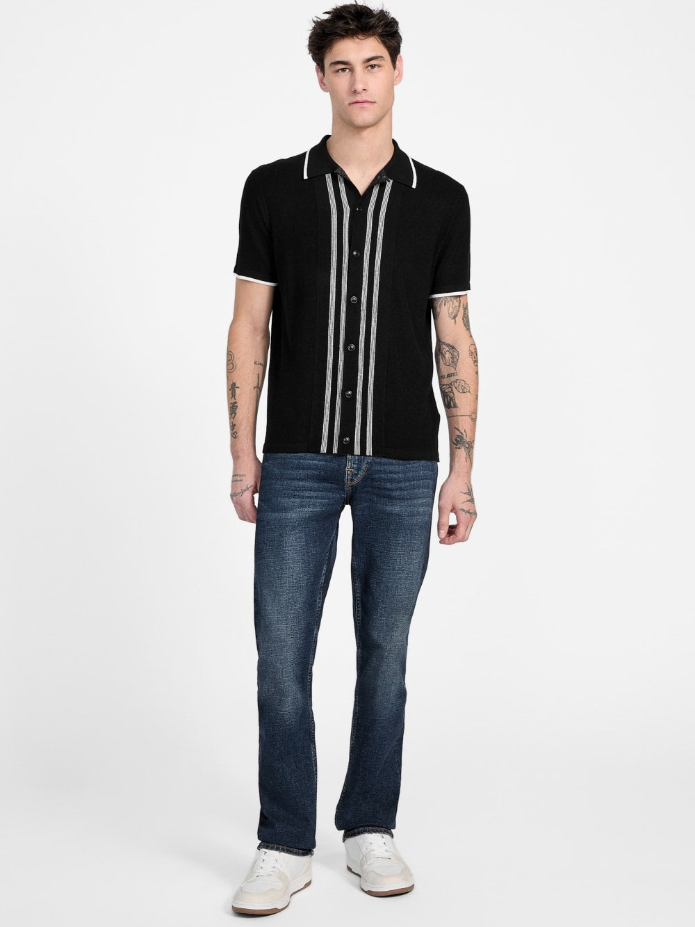 Eco Tyler Striped Sweater Shirt - Guess