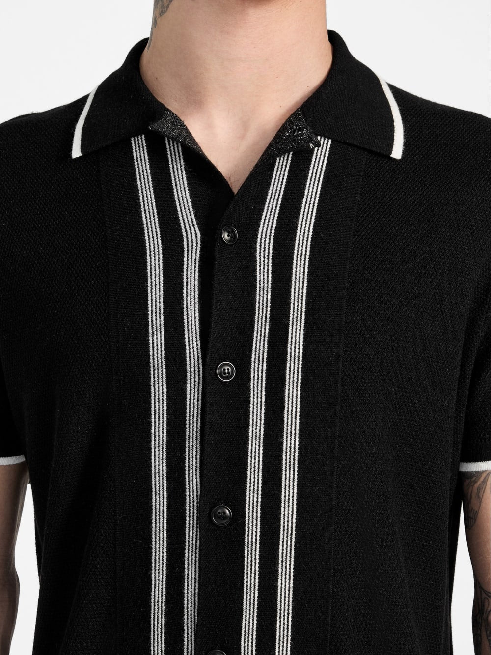 Eco Tyler Striped Sweater Shirt - Guess