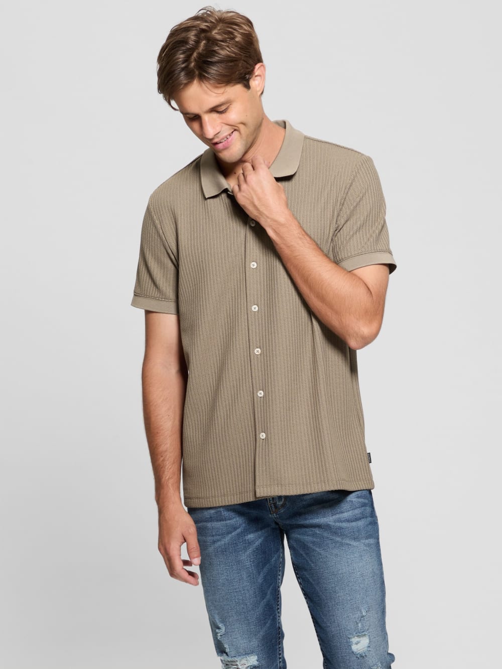 Pointelle Knit Shirt - Guess