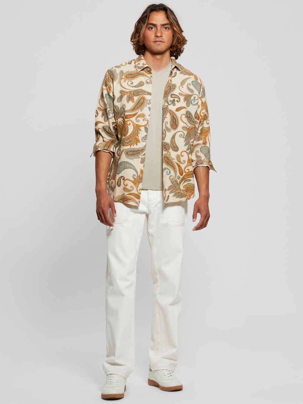 Eco Linen Paisley Shirt - Guess