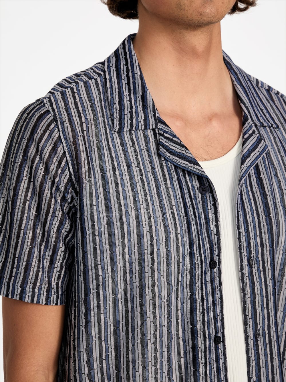 Wyatt Stripe Resort Shirt - Guess