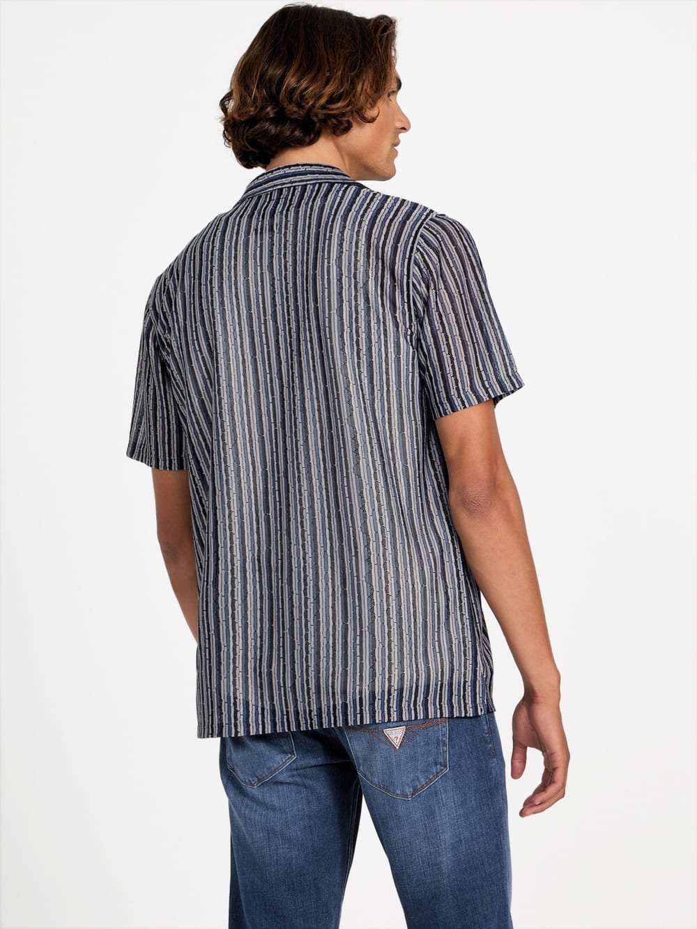 Wyatt Stripe Resort Shirt - Guess