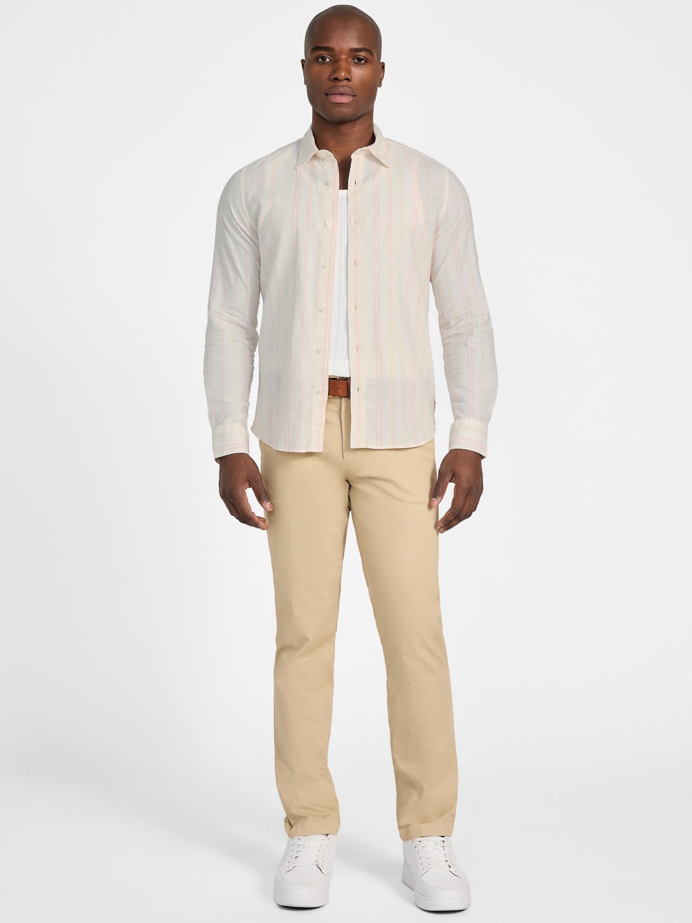 Eco Harkin Striped Linen Shirt - Guess