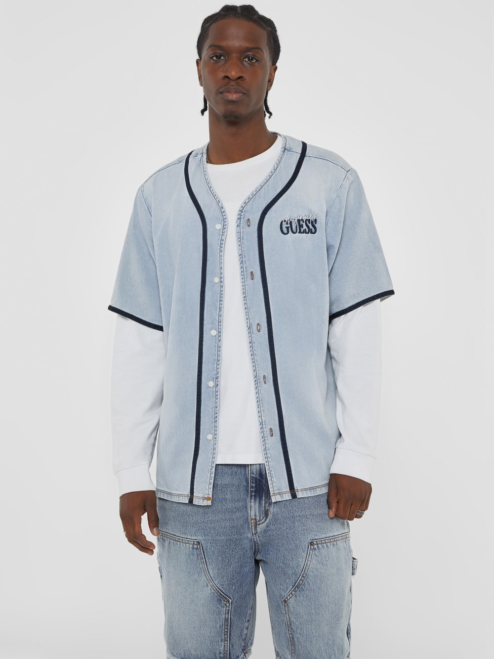 GUESS Originals Denim Baseball Shirt - Guess