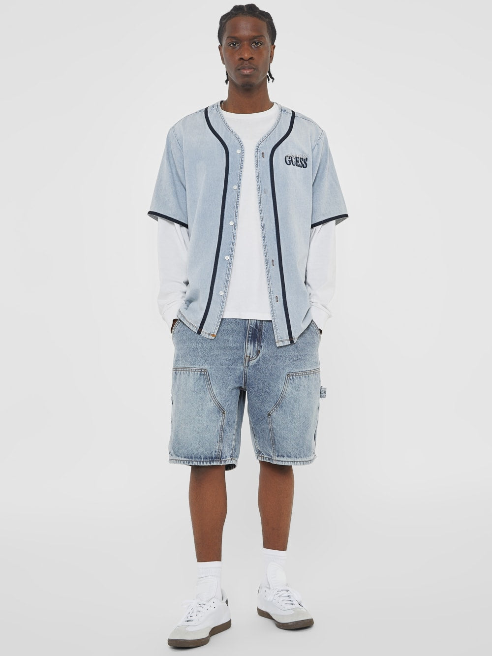 GUESS Originals Denim Baseball Shirt - Guess