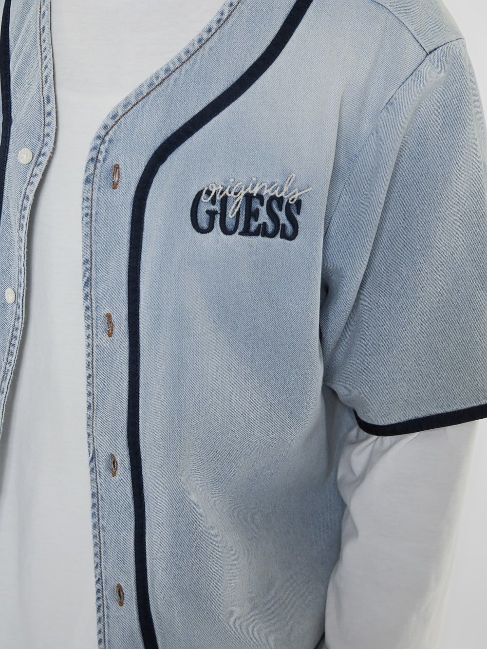 GUESS Originals Denim Baseball Shirt - Guess