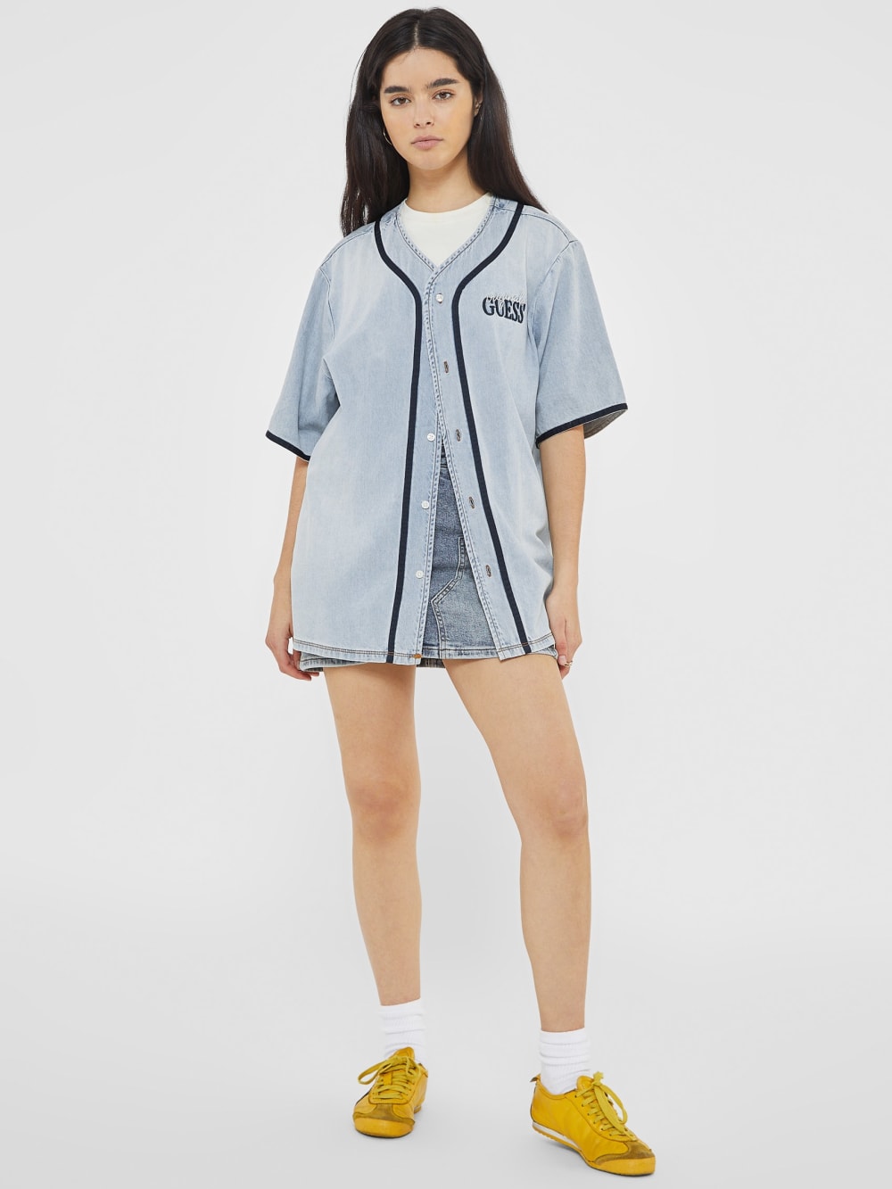 GUESS Originals Denim Baseball Shirt - Guess