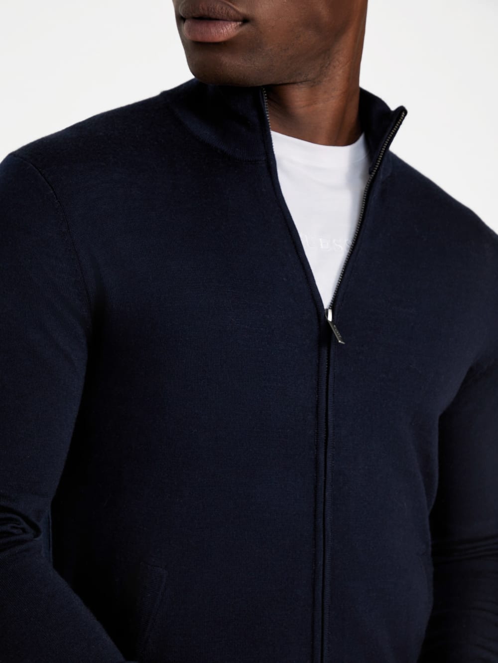 Fred Full-Zip Wool Sweater - Guess