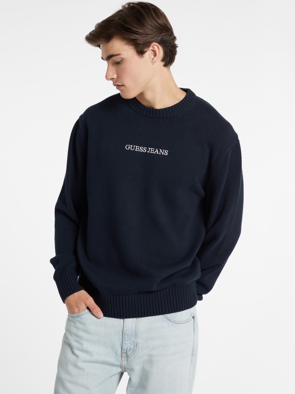Embroidered Logo Sweater - Guess