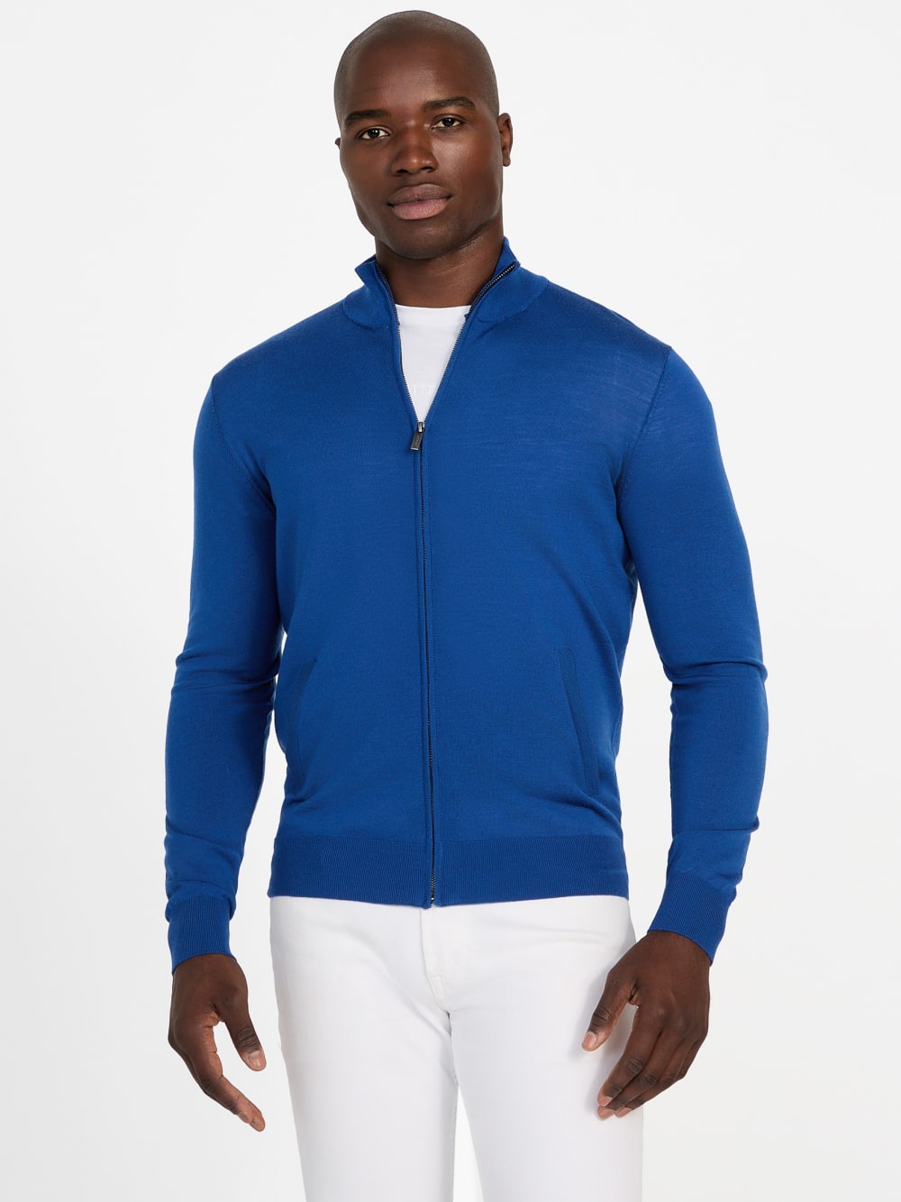 Fred Full-Zip Wool Sweater - Guess