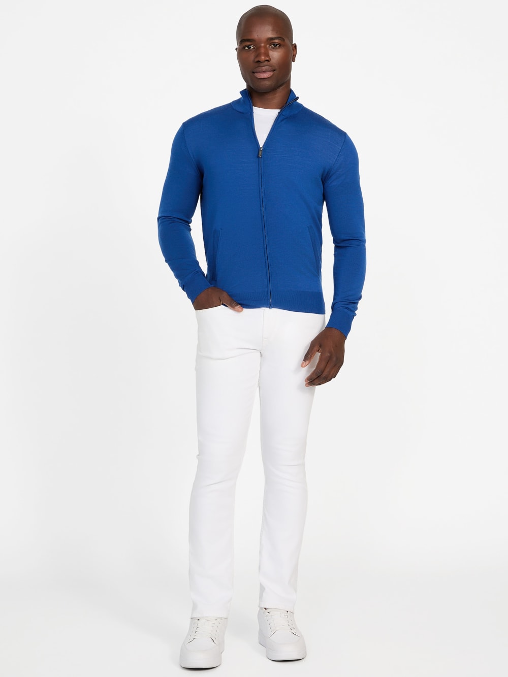 Fred Full-Zip Wool Sweater - Guess