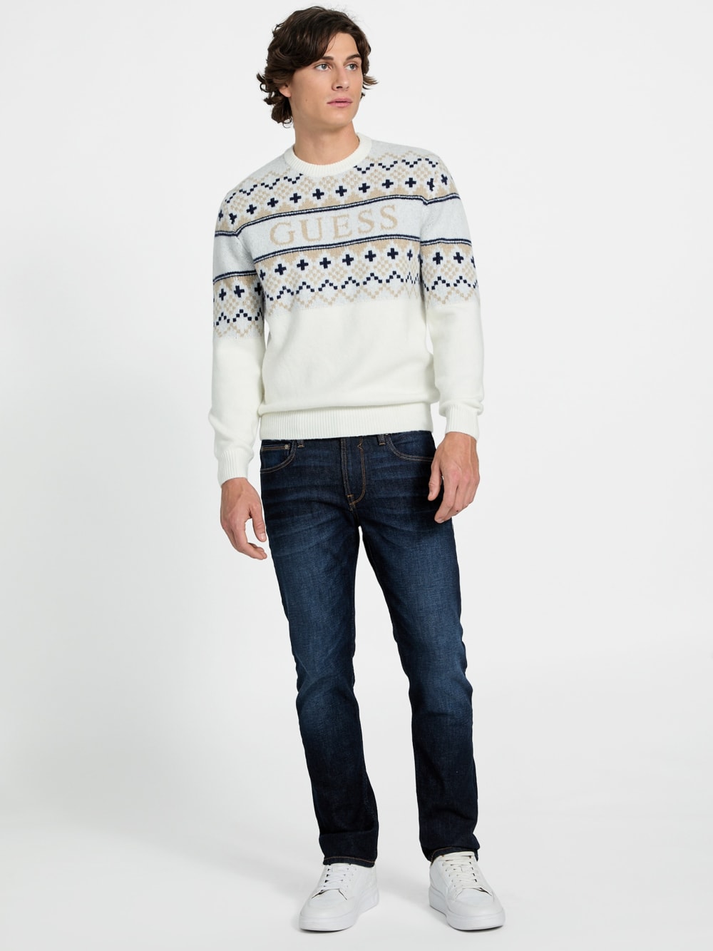 Nordic wool-blend logo sweater - Guess
