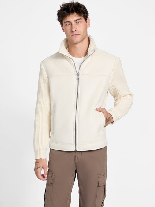 River Faux- Suede Knit Jacket - Guess