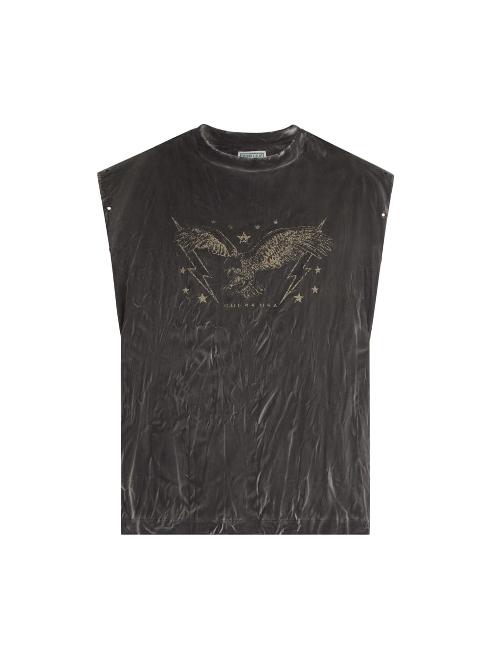 washed graphic muscle tank - Guess