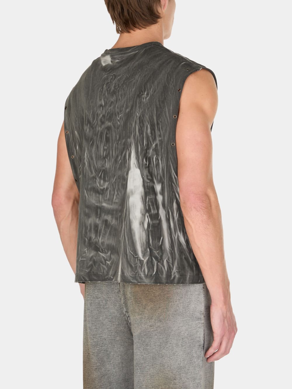 washed graphic muscle tank - Guess