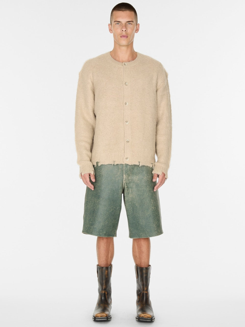 fuzzy wool-blend cardigan - Guess
