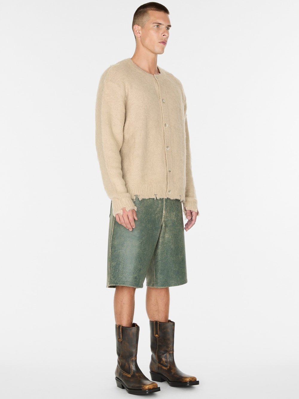 fuzzy wool-blend cardigan - Guess