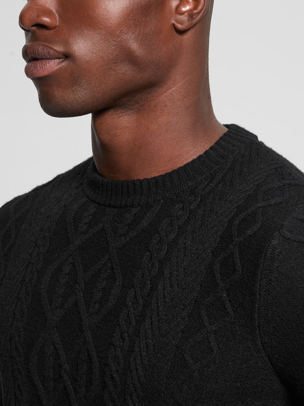Eco Noah Crewneck Celtic Cable-Knit Sweater - Guess