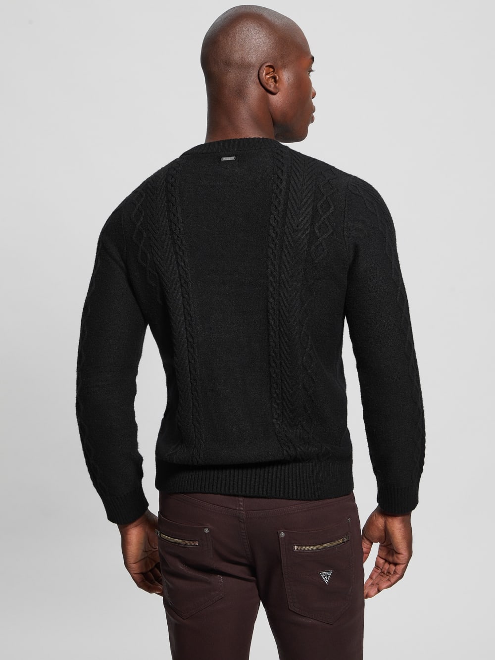 Eco Noah Crewneck Celtic Cable-Knit Sweater - Guess
