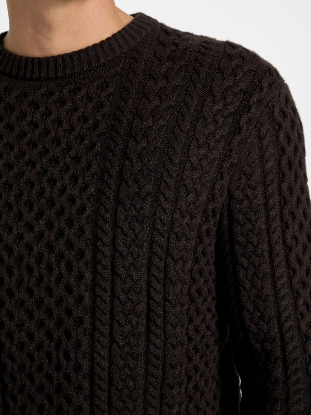 Eco Nathan Mixed Cable-Knit Sweater - Guess