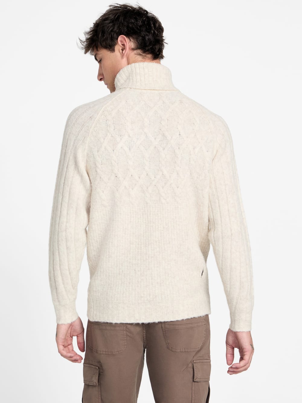 Eco Jemmy Turtleneck Mixed-Stitch Sweater - Guess