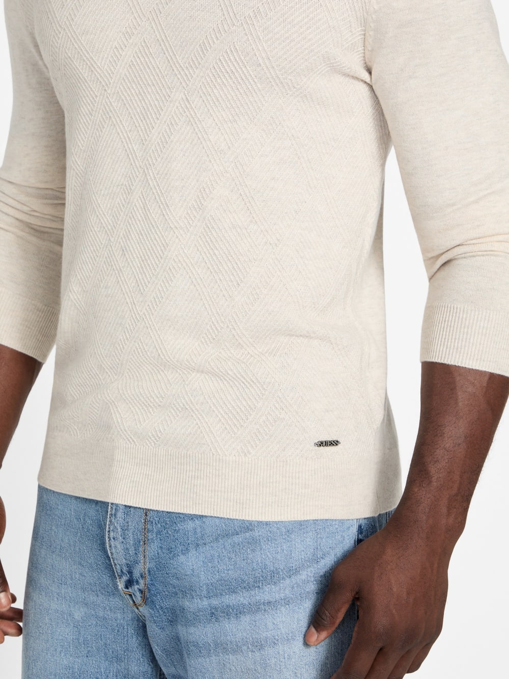 Jamaar Crewneck Stitched Sweater - Guess