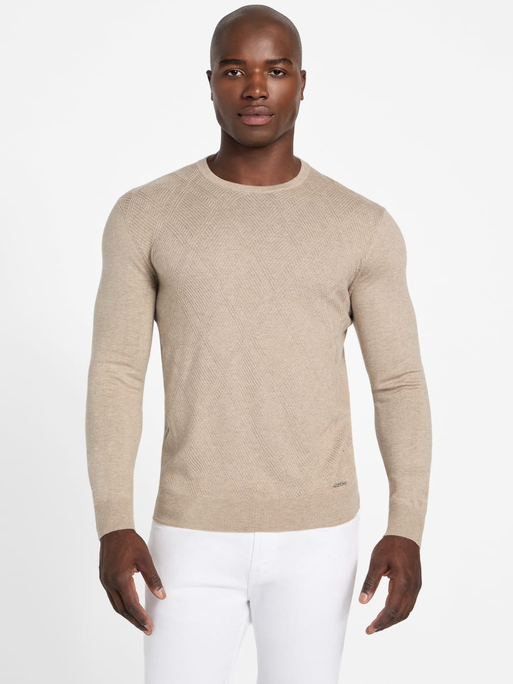 Jamaar Crewneck Stitched Sweater - Guess