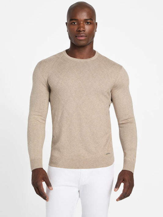 Jamaar Crewneck Stitched Sweater - Guess