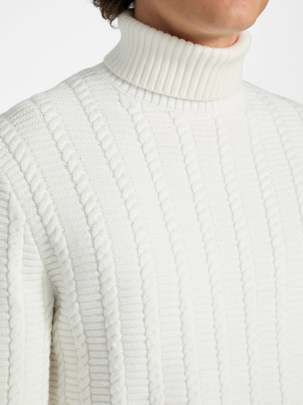 Eco Brandon Cable-Knit Turtleneck Sweater - Guess