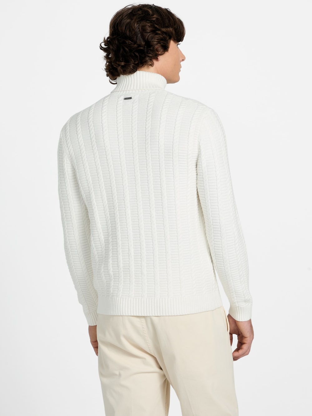 Eco Brandon Cable-Knit Turtleneck Sweater - Guess